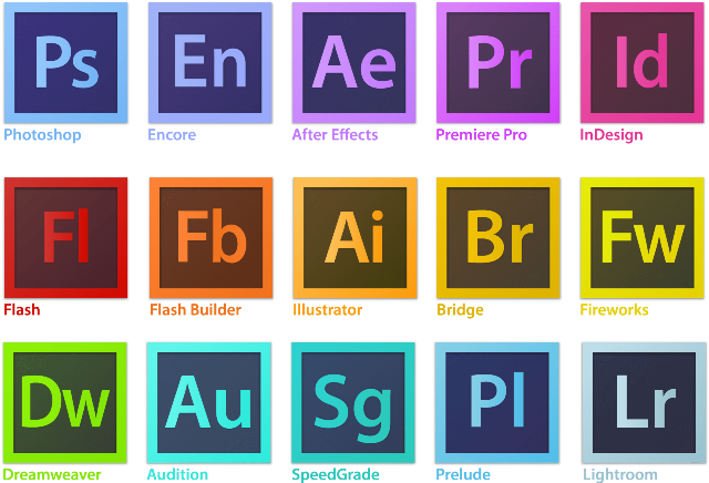 Adobe family logos